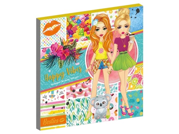 Besties - Design Pad 25 x 25 cm - Happy vibes