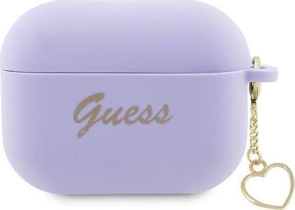 Guess GUAP2LSCHSU AirPods Pro 2(2022/2023) cover purple Silicone Charm Heart Collection