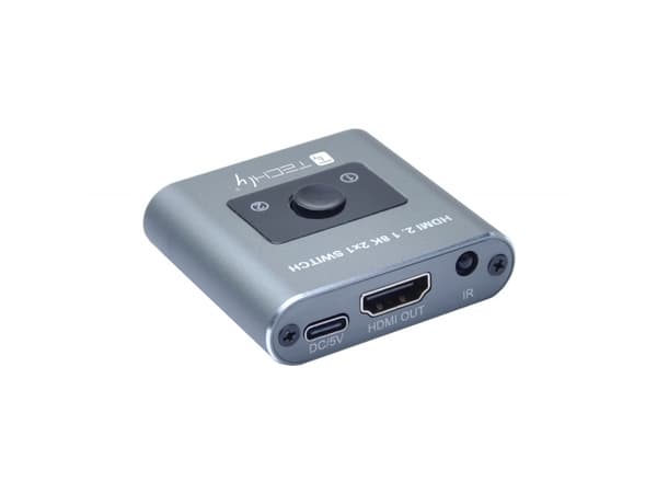Techly IDATA HDMI-2128KT, HDMI, Grå, 60 Hz, 2 m, 1080p, 480p, 2160p, 4320p, 576p, 48 Gbit/s