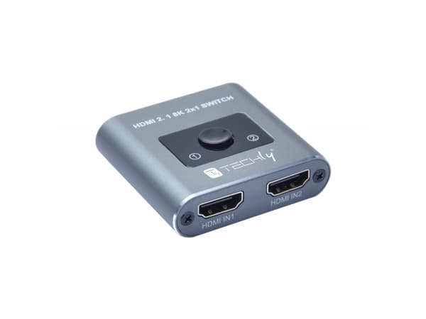 Techly IDATA HDMI-2128KT, HDMI, Grå, 60 Hz, 2 m, 1080p, 480p, 2160p, 4320p, 576p, 48 Gbit/s
