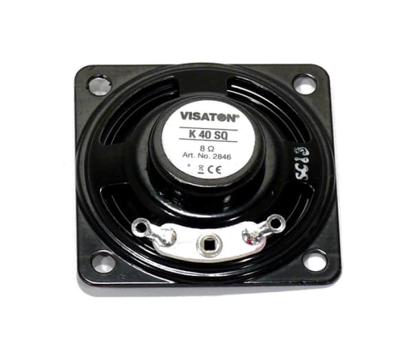 Visaton K 40 SQ, 0,5 W, Rektangulær, 1 W, 8 O, 300 - 20000 Hz, Sort