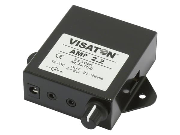 Visaton AMP 2.2, 2.0 kanaler, 3,3 W, 61 dB, 3,3 W, 2,1 W, 60 mV