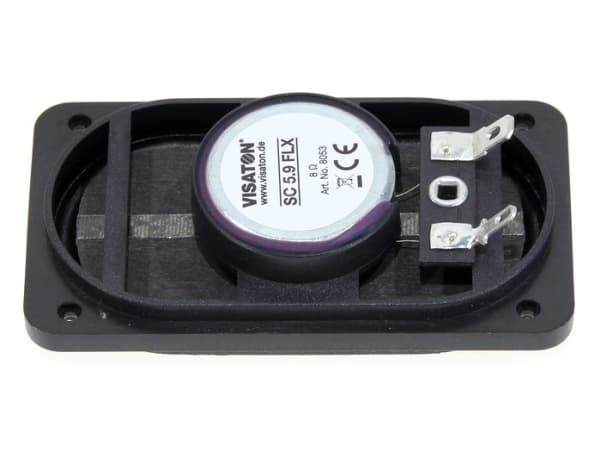 Visaton SC 5.9 FLX, Kokoäänialueen kaiutin, 4 W, Suorakulmainen, 5 W, Musta, 141 Hz