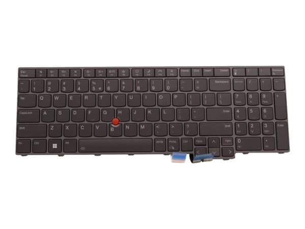 Lite-On - Ersättningstangentbord för bärbar dator - med Trackpoint - bakgrundsbelyst - QWERTY - Engelska - Europa - grå - FRU - för ThinkPad P16 Gen
