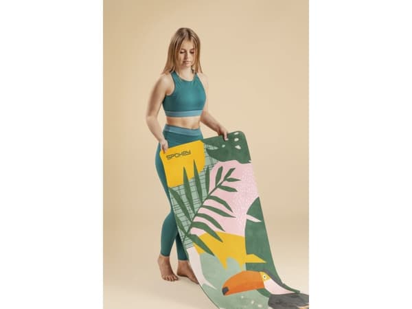 Spokey Mata treningowa Home Jungle 183 cm x 61 cm x 4 cm zielona