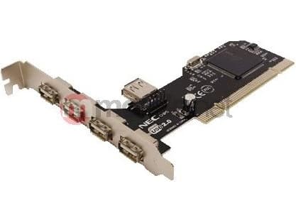 LogiLink USB 2.0 PCI Card - USB-adapter - PCI - USB 2.0 - 5 porter