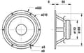 Miniatyrbild 3 av 3: Visaton VS-GF200, 120 W, 180 W, 4 O, fu–8000 Hz, Svart, 1,5 kg