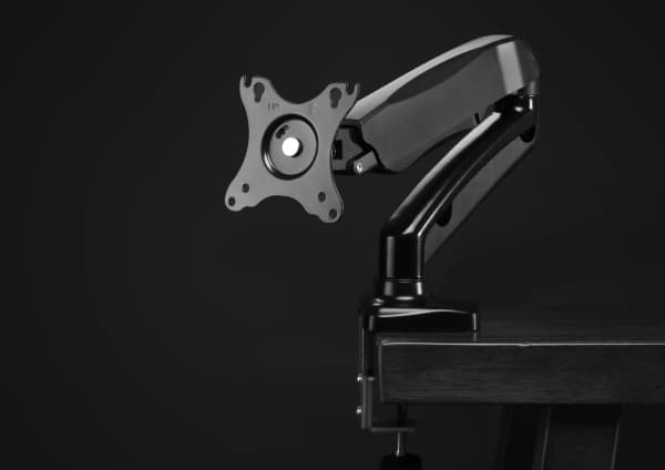 Sinox Office enkel skærm skrivebordsbeslag med gasspring. Op til 32". Sort