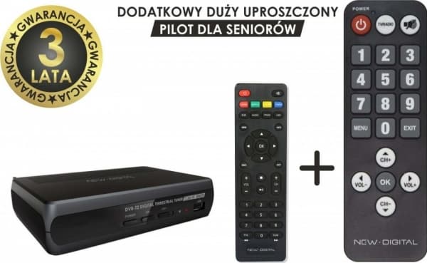 Uusi digitaalinen NAUJA SKAITMENINĖ STB T2 265 HD SENIOR