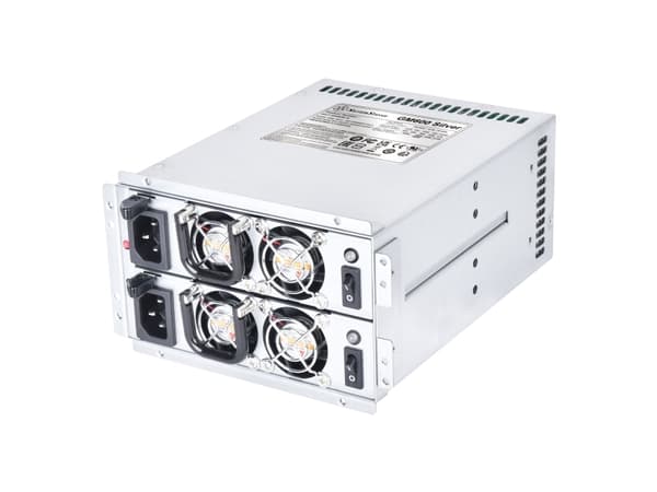 SilverStone SST-GM600-S redundant serverstrømforsyning - 2x 600 watt Sølv