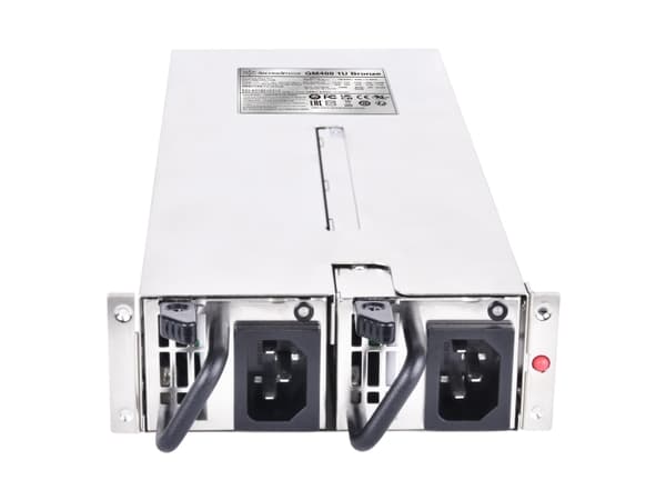 SilverStone SST-GM400-1UB Gemini Series redundant serverstrømforsyning - 2x 400 watt Sølv