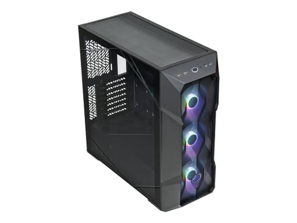 Cooler Master MasterBox TD500 Mesh V2 - Mid tower - SSI CEB - genomskinlig sidopanel (härdat glas) - ingen strömförsörjning (ATX) - svart - USB/ljud