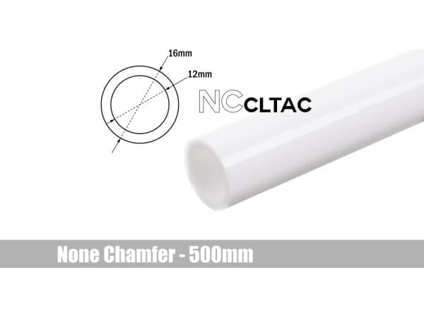 Bitspower Crystal Link Tube 16/12mm - 500mm, weiß