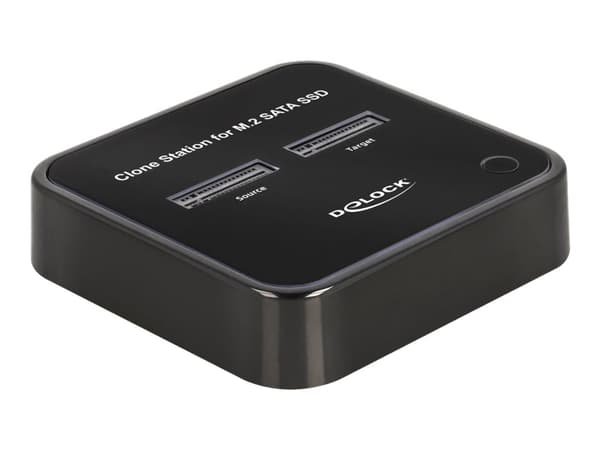 Delock - SSD-dokkestasjon - brønner: 2 - M.2 - M.2 Card - USB-C 3.2 (Gen 2) - svart