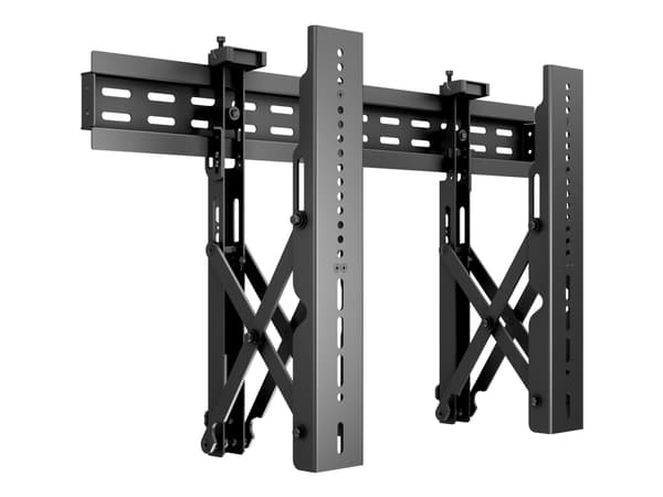 Multibrackets M Public Video Wall Mount Push - Monteringssats (utdragbar väggmontering) - för platt panel - metall - svart och skiffer - skärmstorlek