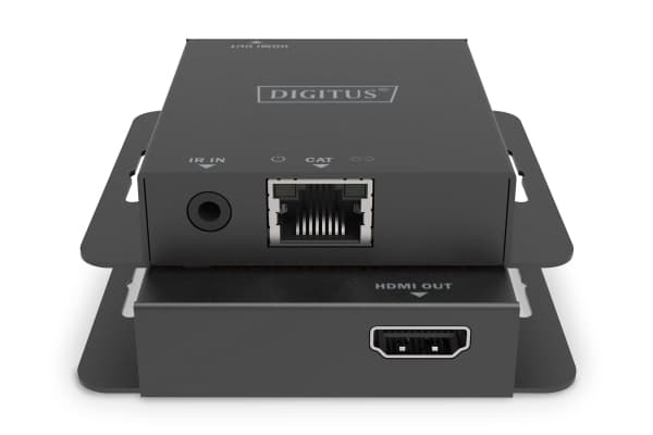 DIGITUS DS-55519 - Sender og mottaker - video/lyd/infrarød-utvider - HDMI - over CAT 5e/6/6a/7/8 - opp til 70 m