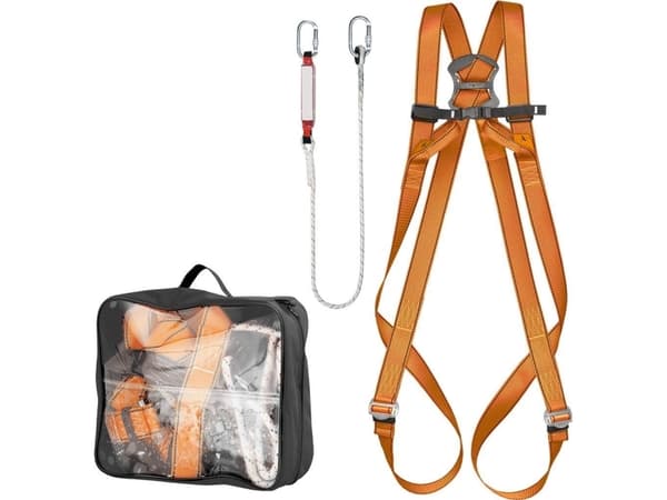 Belay kit with shock absorber
