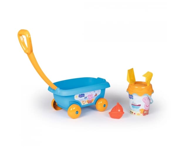 Smoby Trolley med Peppa Pig sandtilbehør