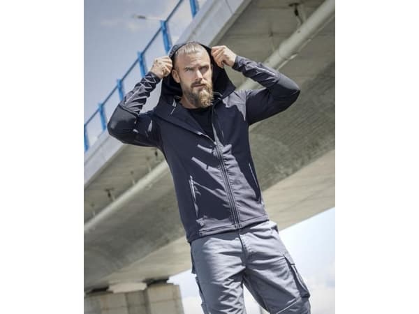 Ardon BREEFFIDRY STRETCH ARDON - Ultralätt softshelljacka i stretch för herrar, huva, reflexer - Mörkgrå H5987 XL