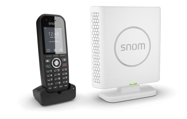 snom m430 - Trådløs VoIP-telefon med anrops-ID - DECT - treveis anropskapasitet - SRTP, SIPS - svart, hvit