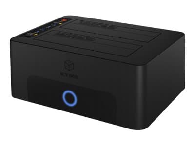 ICY BOX IB-1232CL-U3 - HDD dockningsstation - 2,5 tum/3,5 tum delad - SATA 6Gb/s - USB 3.0 - svart