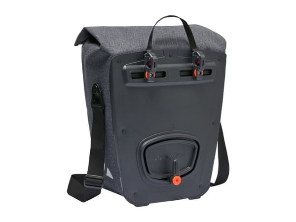 VAUDE ReCycle Pro Single, Bakre, Sykkelveske, Stoff, Polyamid, Polyester, Polyurethan, Sort, Grå, 22 l, 12 kg