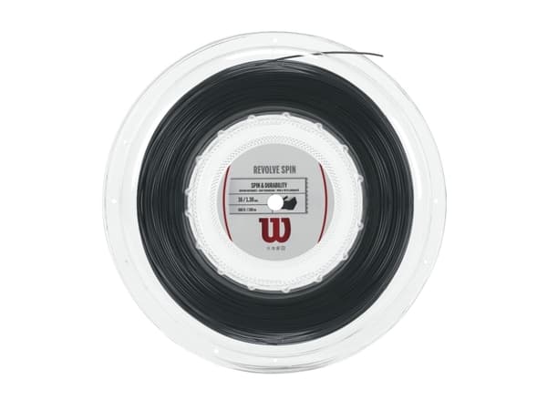 Wilson Revolve Spin, Tennis, Femsidig, 200 m, 1,3 mm, Polymer, Svart