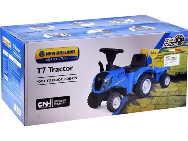 Jokomisiada New Holland TRAKTOR ride-on truck with ZA3691 trailer
