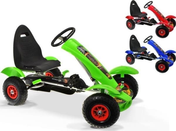 Joko Sports Pedal Go-Kart F618 Uppblåsbara hjul! Lastkapacitet upp till 50 kg! + Gåva! Go-Kart 618 Go-Kart F618