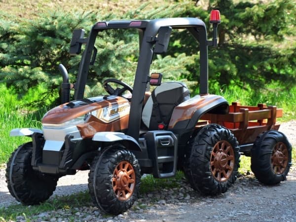 Jokomisiada Stor traktor for et barn med en 4x4 tilhenger med fjernkontroll for foreldre PA0266