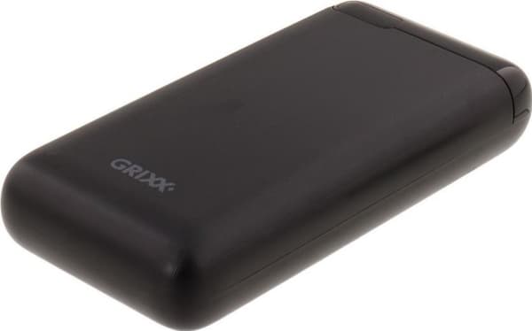 Grixx Powerbank 20.000mAh. Sort