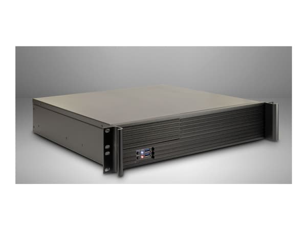 Inter-Tech IPC 2U-K240L - Rackmonterbar - 2U - micro ATX - ingen strømforsyning (ATX) - USB Sort