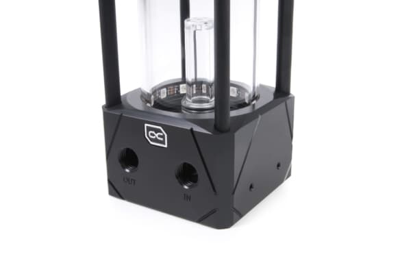 Alphacool 13327, Vannblokk, Acetal, Aluminium, Glass, Sort, Gjennomsiktig, 3-pin JST + 3-pin 5V, 1/4", 0,8 stang