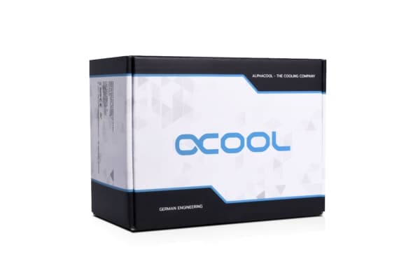 Alphacool 13327, Vannblokk, Acetal, Aluminium, Glass, Sort, Gjennomsiktig, 3-pin JST + 3-pin 5V, 1/4", 0,8 stang