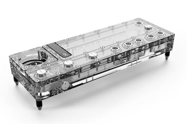 Alphacool 15475, Vesiblokki, Akryyli, Läpinäkyvä, 3-pin JST + 3-pin 5V, 1/4", 0,8 bar