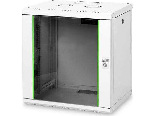 Digitus DN-19 12-U, Veggmonterbar hylle, 12U, 100 kg, 25 kg, Grå