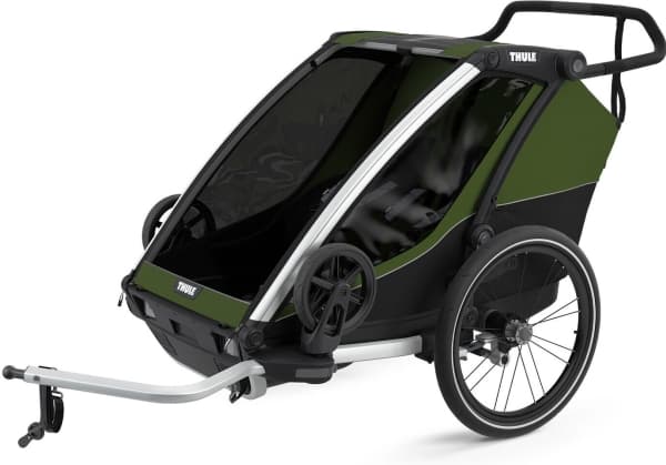 Thule Chariot Cab 2 barnevogn, grønn