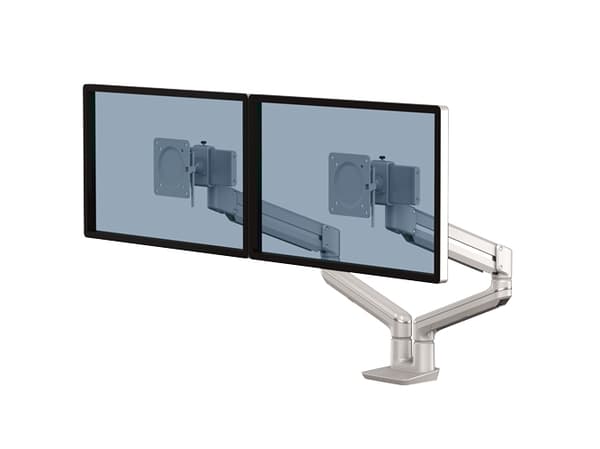 Fellowes Tallo 8613101, Klämma/genomföring, 9 kg, 101,6 cm (40"), 100 x 100 mm, Höjdjustering, Silver