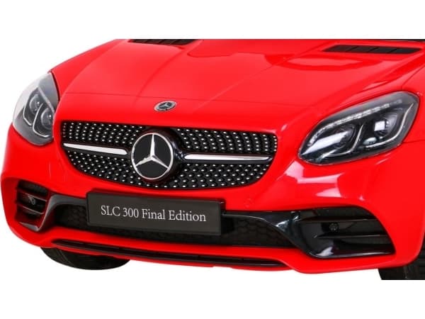 Mercedes Benz SLC300 oppladbar bil for barn Rød + lyder MP3-lys + fjernkontroll + sakte start