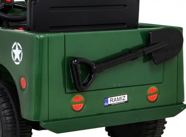 Ramiz Retro sotilaallinen vihreä akkuauto