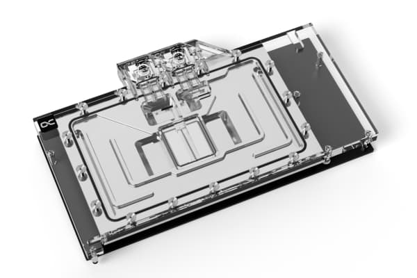 Alphacool Eisblock Aurora, Vannblokk + Bakplate, Akryl, Aluminium, Kobber (Cu), Gjennomsiktig, 3-Pin JST, 1/4", Grafikkort