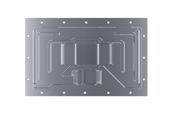 Alphacool Eisblock Aurora, Vannblokk + Bakplate, Akryl, Aluminium, Kobber (Cu), Gjennomsiktig, 3-Pin JST, 1/4", Grafikkort