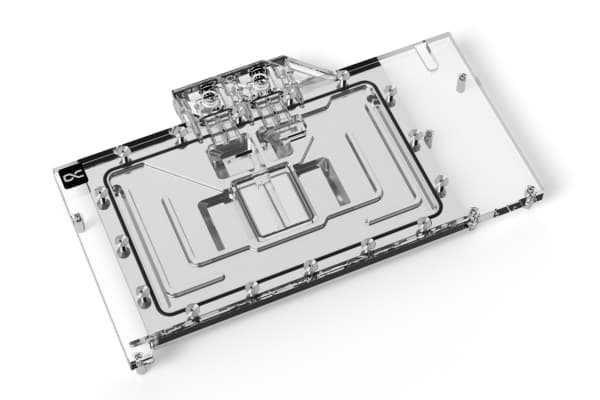 Alphacool Eisblock Aurora, Vannblokk + Bakplate, Akryl, Aluminium, Kobber (Cu), Gjennomsiktig, 3-Pin JST, 1/4", Grafikkort