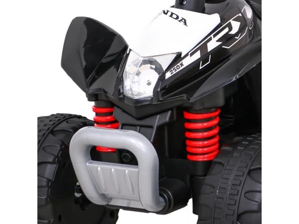 Quad Honda 250X TRX med akumulator Czarny + Klakson + LED + Ekoskóra