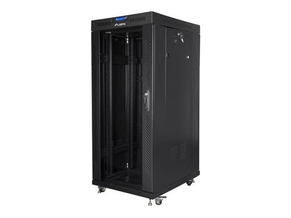 19" 27U 800X1200 SVART GLASDÖRR LCD LANBERG INSTALLATIONSRACK (PLATT PAKET)