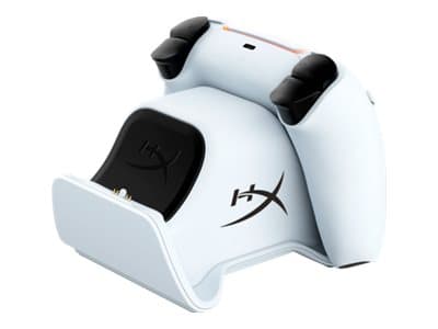 HyperX ChargePlay Duo - Laddningsstation - 2 utdatakontakter (anslutning för PS5-handkontroll) - vit - för OMEN 25L by HP; Pavilion 27; Pavilion Plus