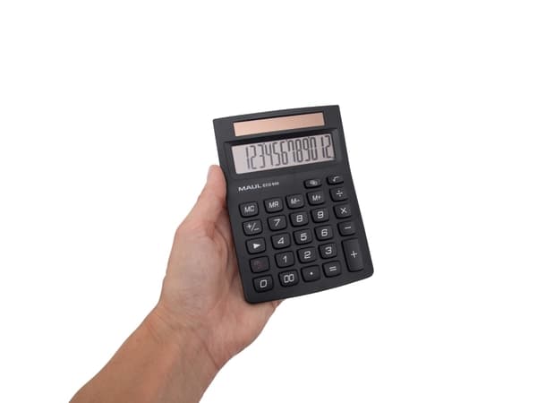 MAUL ECO 650, Ficka, Grundläggande, 12 siffror, 1 linjer, Solar, Svart