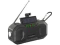 Miniatyrbilde 1 av 3: Renkforce RF-CR-300 Outdoorradio FM, AM (1018) Nødradio, Bluetooth, SD genopladelig, Solcellepanel, Håndsving, Lommelygte Sort