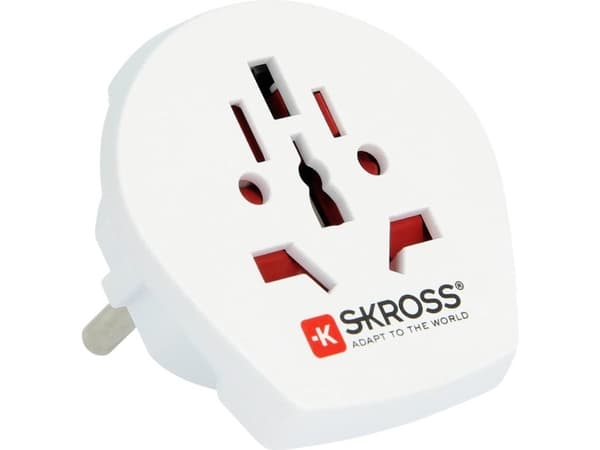 SKROSS reiseadapter, verden --> EUR, jordet