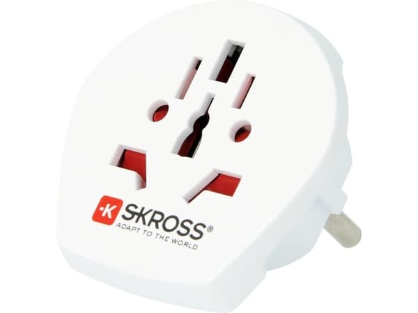 SKROSS reiseadapter, verden --> EUR, jordet